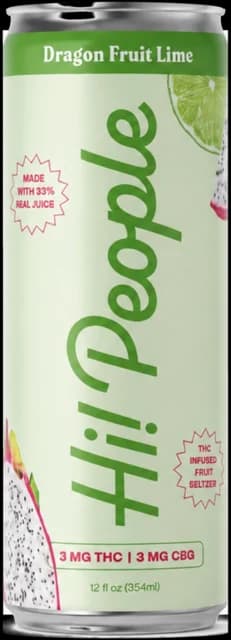 Can of Hi! People Dragon Fruit Lime hemp-infused seltzer