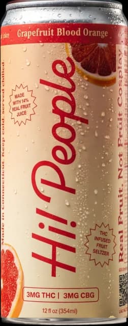 Can of Hi! People Grapefruit Blood Orange hemp-infused seltzer